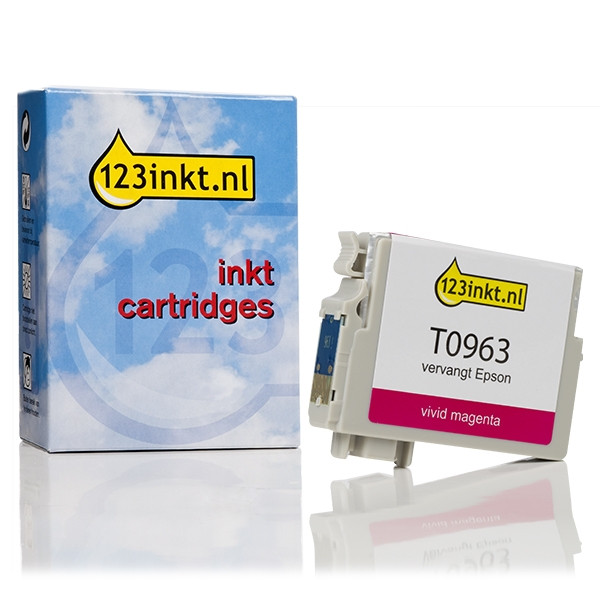 Epson T0963 cartucho de tinta magenta intenso (marca 123tinta) C13T09634010C 023331 - 1