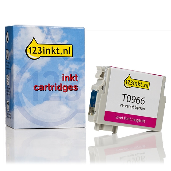 Epson T0966 cartucho de tinta magenta claro intenso (marca 123tinta) C13T09664010C 023337 - 1