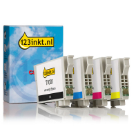 Epson T100 cartuchos de tinta (marca 123tinta) | Pack negro + 3 colores 127098