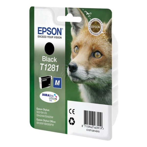 Epson T1281 cartucho de tinta negro (original) C13T12814011 C13T12814012 026272 - 1