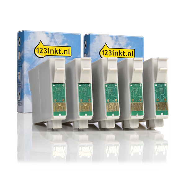 Epson T1285 cartuchos de tinta (marca 123tinta) | Pack 2 negros + 3 colores 160850 - 1