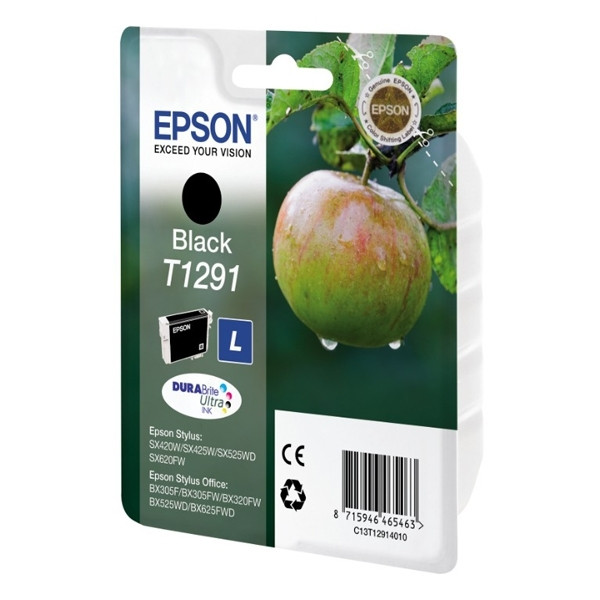 Epson T1291 cartucho de tinta negro XL (original) C13T12914011 C13T12914012 026287 - 1