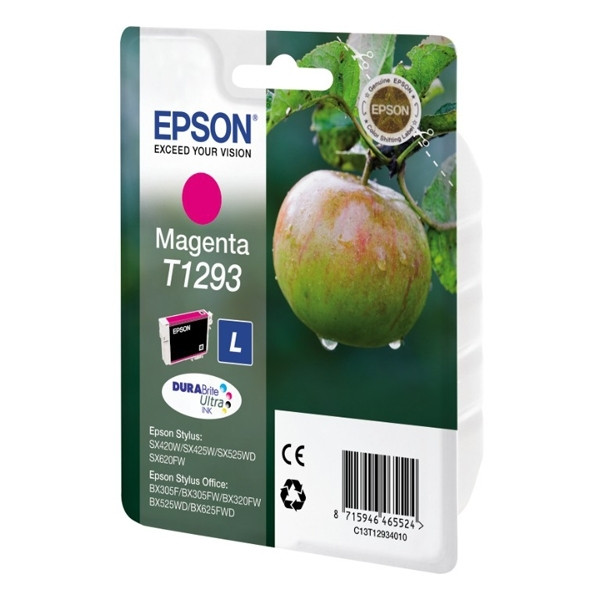 Epson T1293 cartucho de tinta magenta XL (original) C13T12934011 C13T12934012 900656 - 1