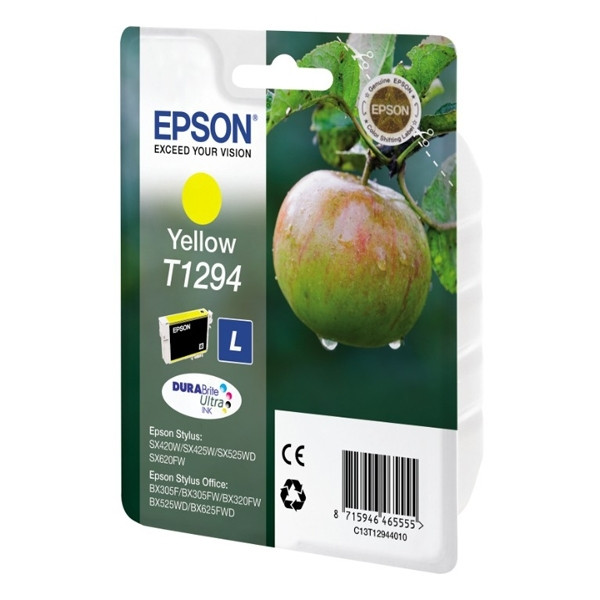 Epson T1294 cartucho de tinta amarillo XL (original) C13T12944011 C13T12944012 900657 - 1