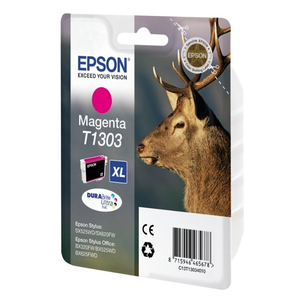 Epson T1303 cartucho de tinta magenta XXL (original) C13T13034010 C13T13034012 026308 - 1