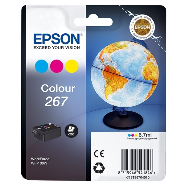 Epson T267 cartucho tricolor (original) C13T26704010 026718 - 1