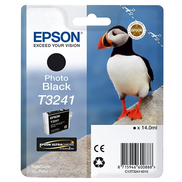 Epson T3241 cartucho negro foto (original) C13T32414010 026934 - 1