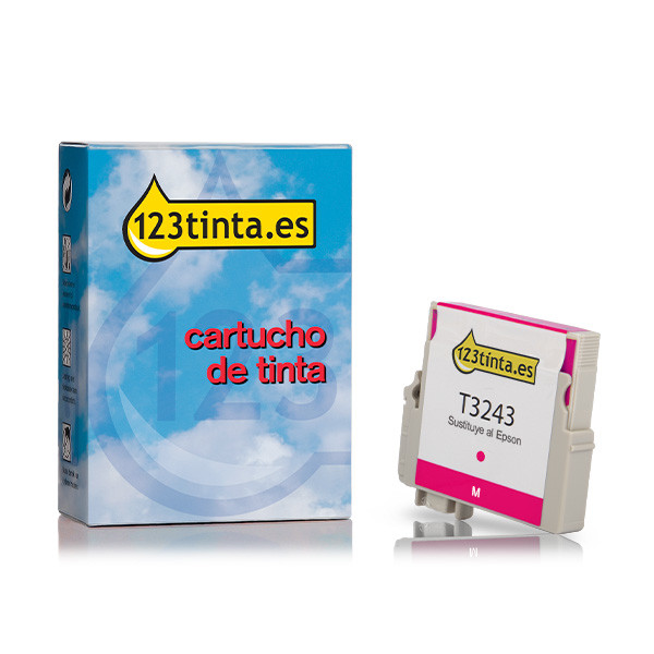 Epson T3243 cartucho de tinta magenta (marca 123tinta) C13T32434010C 026939 - 1