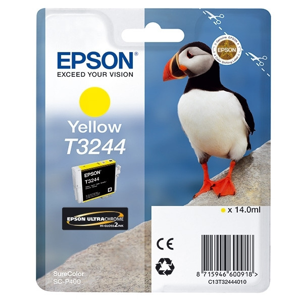 Epson T3244 cartucho de tinta amarillo (original) C13T32444010 026940 - 1