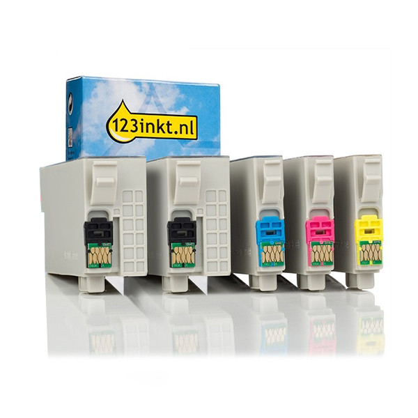 Epson T358 cartuchos de tinta (marca 123tinta) | Pack 2 negros + 3 colores 160831 - 1