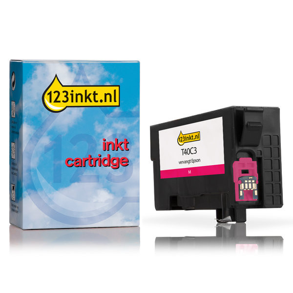 Epson T40C3 cartucho de tinta magenta (marca 123tinta) C13T40C340C 083413 - 1