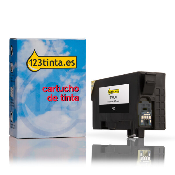 Epson T40D1 cartucho de tinta negro XL (marca 123tinta) C13T40D140C 083417 - 1