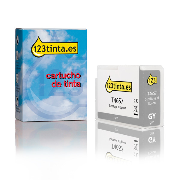 Epson T46S7 Cartucho de tinta gris (marca 123tinta) C13T46S700C 083503 - 1