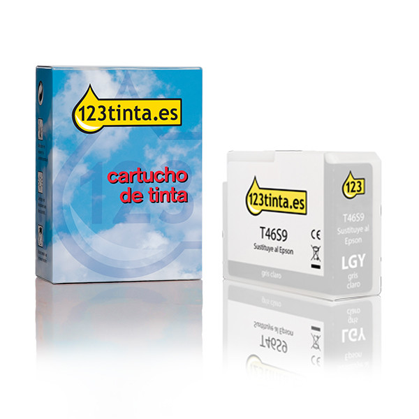 Epson T46S9 Cartucho de tinta gris claro (marca 123tinta) C13T46S900C 083505 - 1