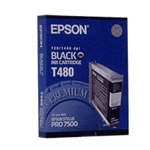 Epson T480 cartucho de tinta negro (original) C13T480011 025300