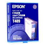 Epson T489 cartucho cian/ cian claro (original) C13T489011 025450 - 1
