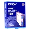 Epson T489 cartucho cian/ cian claro (original) 025450 - 1