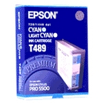 Epson T489 cartucho cian/ cian claro (original) C13T489011 025450