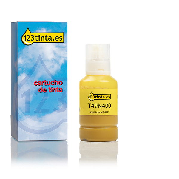 Epson T49N400 botella de tinta amarilla (marca 123tinta) C13T49N400C 024189 - 1