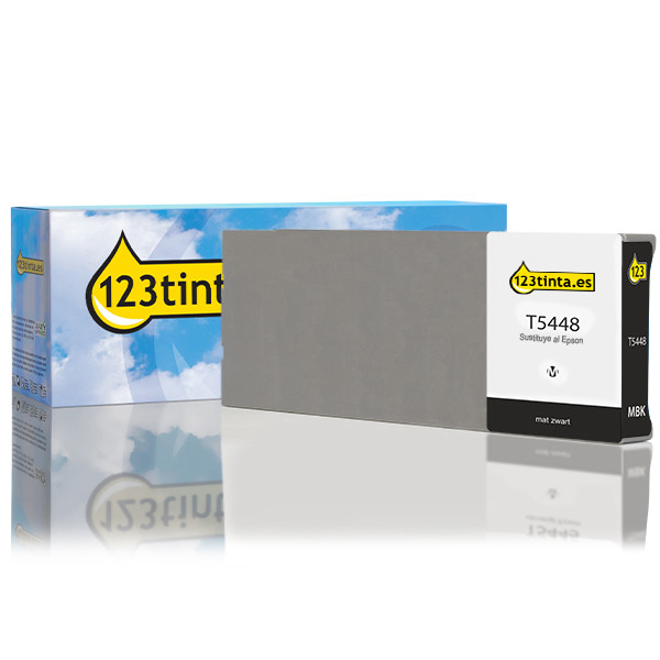 Epson T5448 cartucho de tinta negro mate XL (marca 123tinta) C13T544800C 025611 - 1
