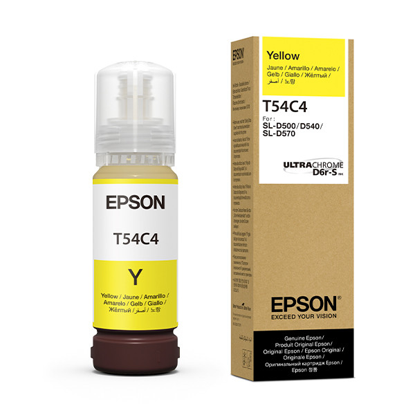 epson t54c botella de tinta amarilla original
