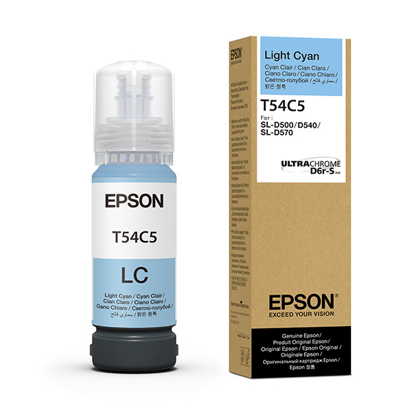 Epson T54C botella de tinta cian claro (original) C13T54C520 083672 - 1