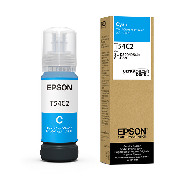 Epson T54C botella de tinta cian (original) C13T54C220 083666 - 1