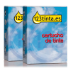 Epson T557 cartucho de tinta (marca 123tinta) | Pack 2 cartuchos + papel fotográfico 022915 - 1