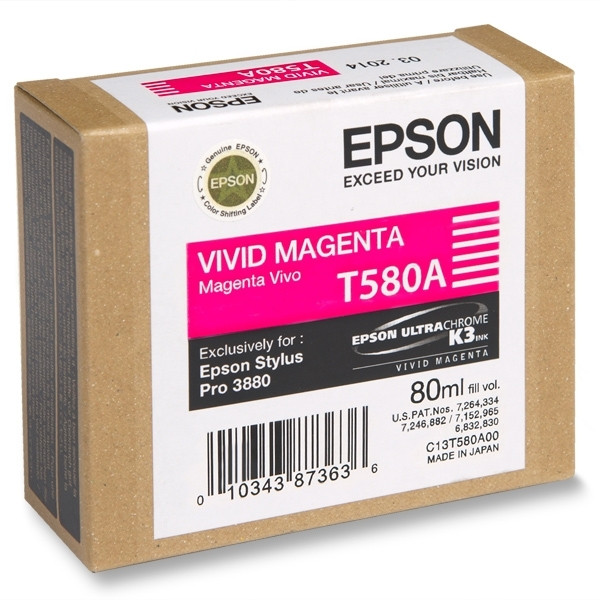 Epson T580A cartucho magenta vivo (original) C13T580A00 025912 - 1