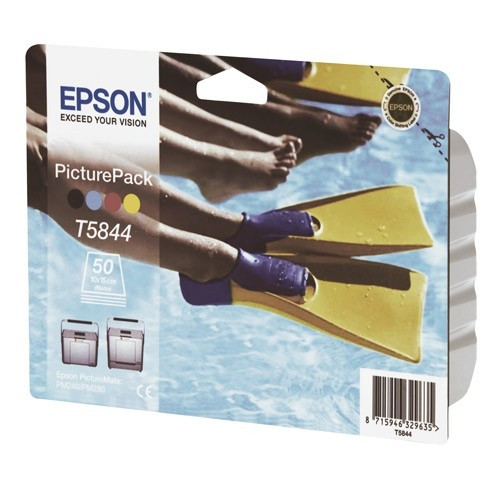 Epson T5844 PicturePack cartucho + 50 hojas de papel fotográfico (original) C13T58444010 022997 - 1