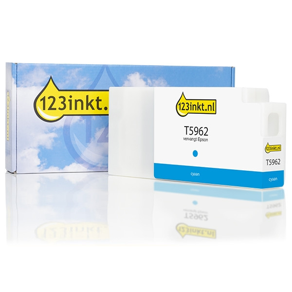 Epson T5962 cartucho de tinta cian (marca 123tinta) C13T596200C 026231 - 1
