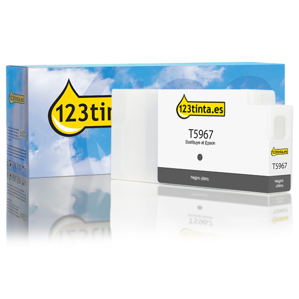 Epson T5967 cartucho de tinta gris (marca 123tinta) C13T596700C 026241 - 1