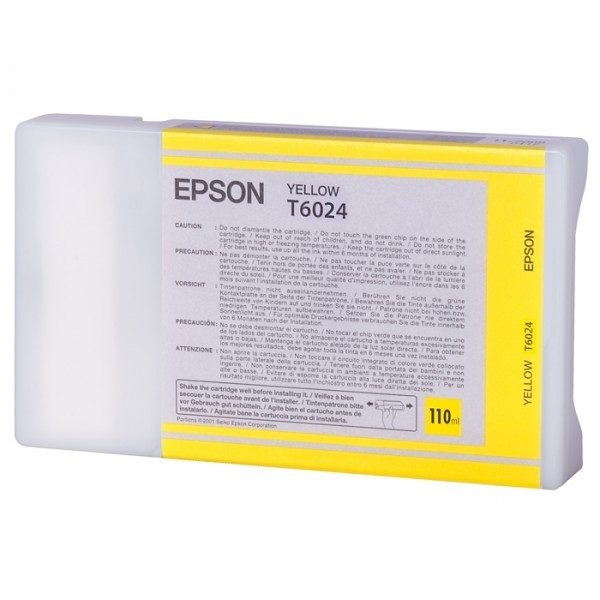 Epson T6024 cartucho de tinta amarillo (original) C13T602400 026024 - 1