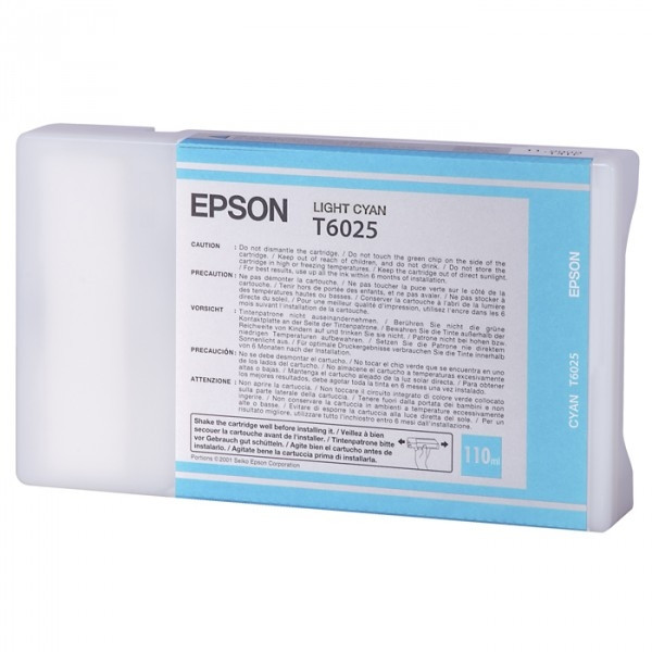 Epson T6025 cartucho cian claro (original) C13T602500 026026 - 1