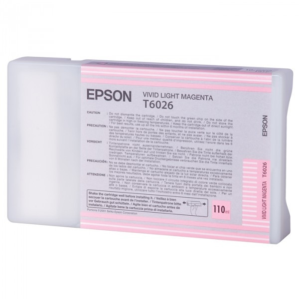 Epson T6026 cartucho magenta vivo claro (original) C13T602600 026028 - 1