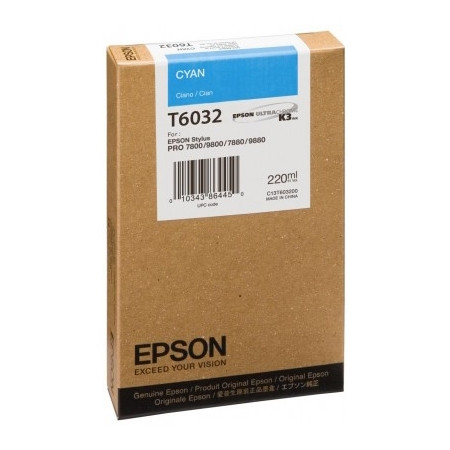 Epson T6032 cartucho de tinta cian XL (original) C13T603200 026036 - 1