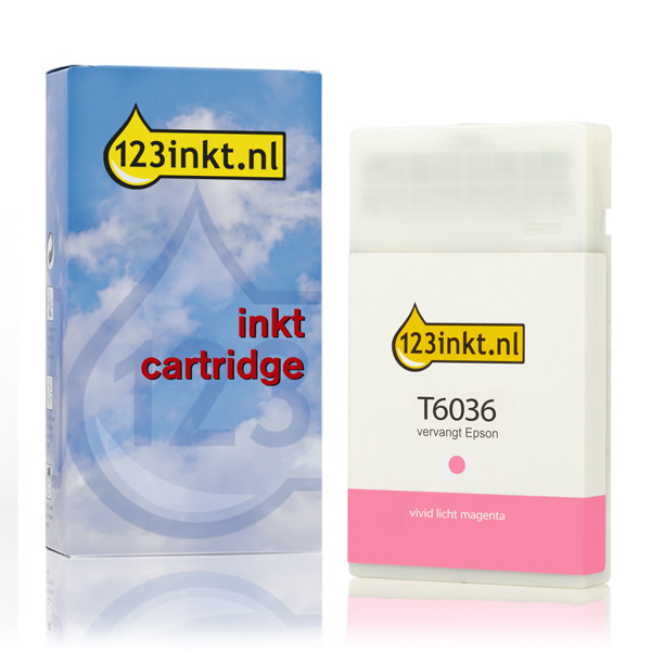 Epson T6036 cartucho de tinta magenta claro intenso XL (marca 123tinta) C13T603600C 026045 - 1