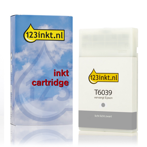 Epson T6039 cartucho de tinta gris claro XL (marca 123tinta) C13T603900C 026049 - 1