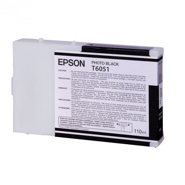 Epson T6051 cartucho negro foto (original) C13T605100 026050 - 1