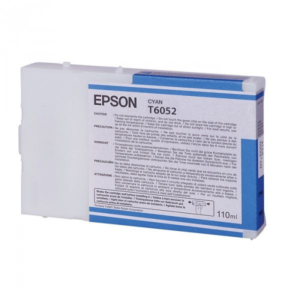 Epson T6052 cartucho de tinta cian (original) C13T605200 026052 - 1