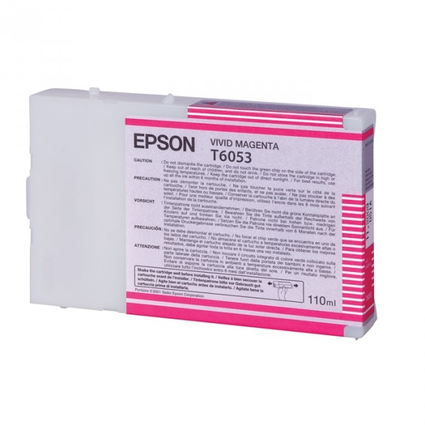 Epson T6053 cartucho magenta vivo (original) C13T605300 026054 - 1