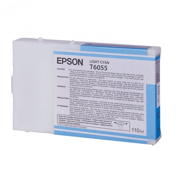 Epson T6055 cartucho cian claro (original) C13T605500 026058 - 1