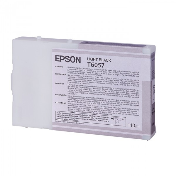 Epson T6057 cartucho negro claro (original) C13T605700 026062 - 1