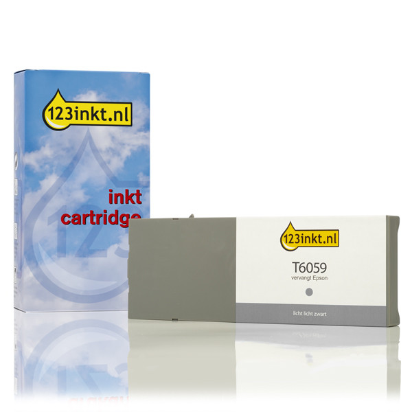 Epson T6059 cartucho gris claro (marca 123tinta) C13T605900C 026065 - 1