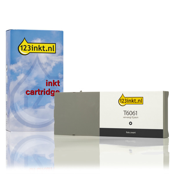 Epson T6061 cartucho de tinta foto negro XL (marca 123tinta) C13T606100C 026067 - 1