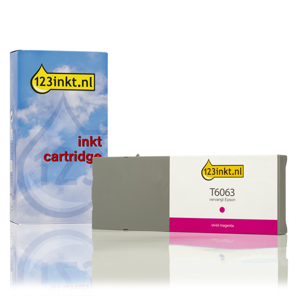 Epson T6063 cartucho de tinta magenta vivo XL (marca 123tinta) C13T606300C 026071 - 1