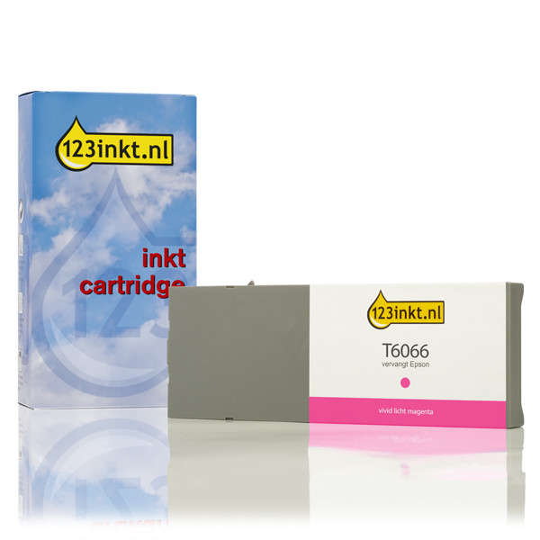 Epson T6066 cartucho de tinta magenta claro vivo XL (marca 123tinta) C13T606600C 026077 - 1