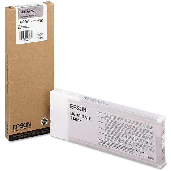 Epson T6067 cartucho negro claro XL (original) C13T606700 026078 - 1