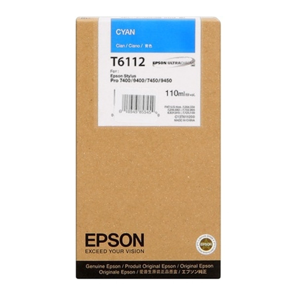Epson T6112 cartucho de tinta cian (original) C13T611200 026082 - 1