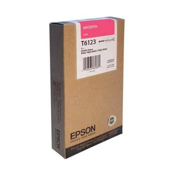 Epson T6123 cartucho de tinta magenta XL (original) 026092 - 1